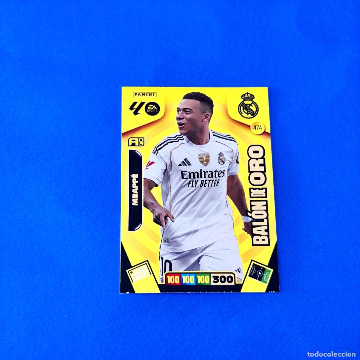 Cromos de F&uacute;tbol: Adrenalyn 2025 2026 / 25 26 Bal&oacute;n de Oro Mbapp&eacute; 474 Real Madrid