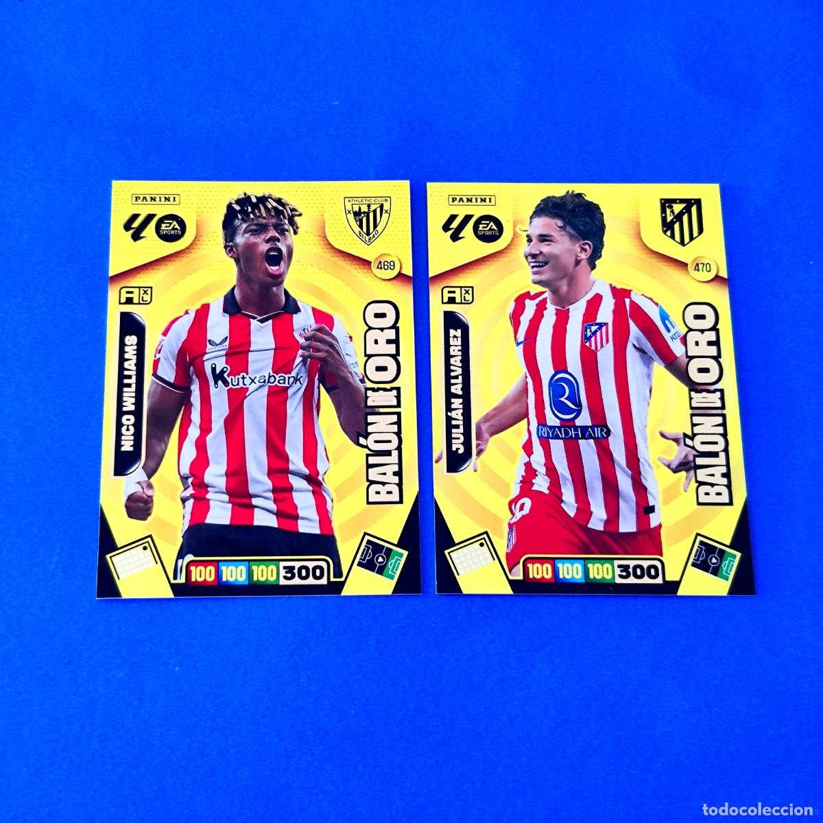 Cromos de F&uacute;tbol: Adrenalyn 2025 2026 / 25 26 Bal&oacute;n de Oro Juli&aacute;n &Aacute;lvarez 470 - Nico Williams 469