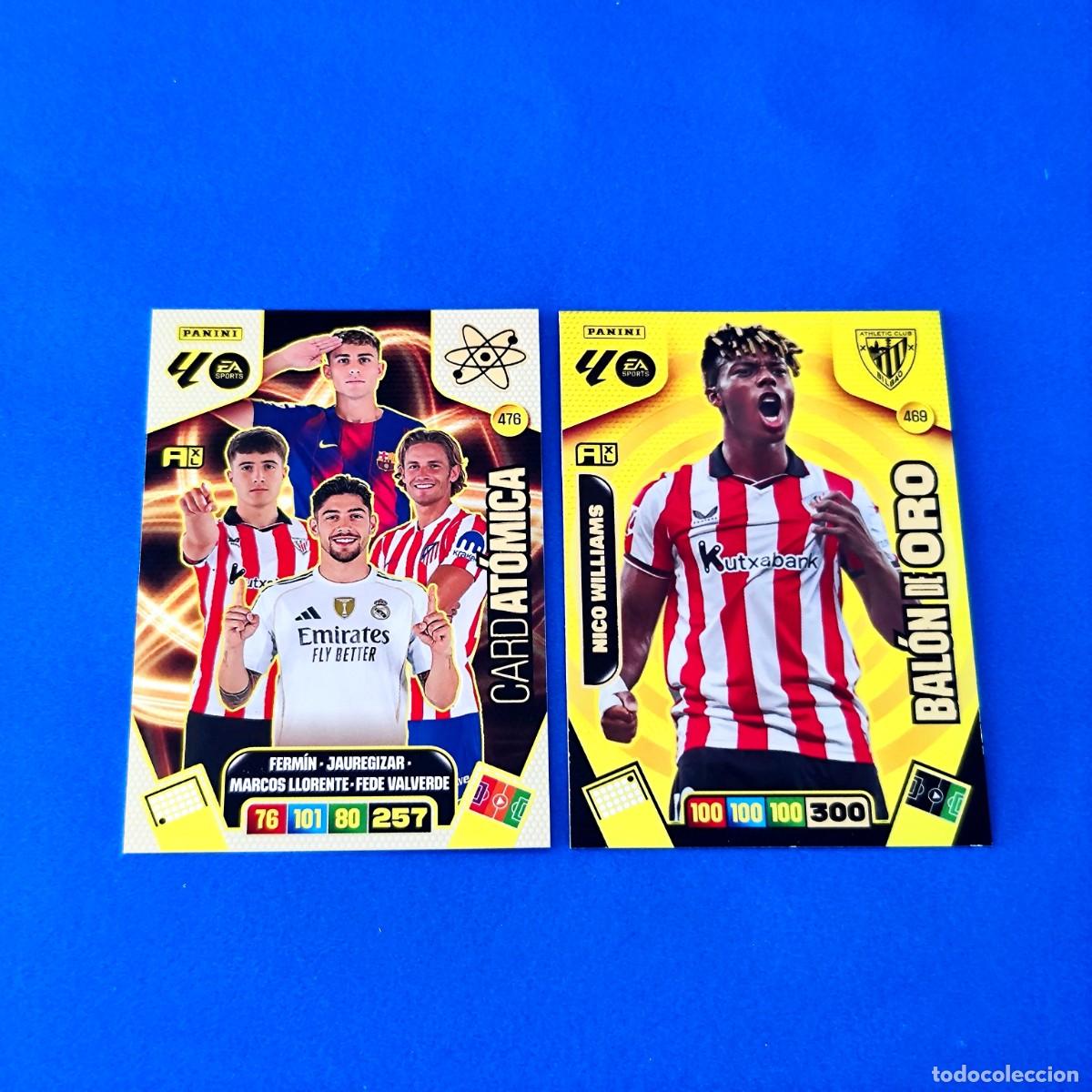 Cromos de F&uacute;tbol: Adrenalyn 2025 2026 / 25 26 Bal&oacute;n de Oro Nico Williams 469 - Card At&oacute;mica 476