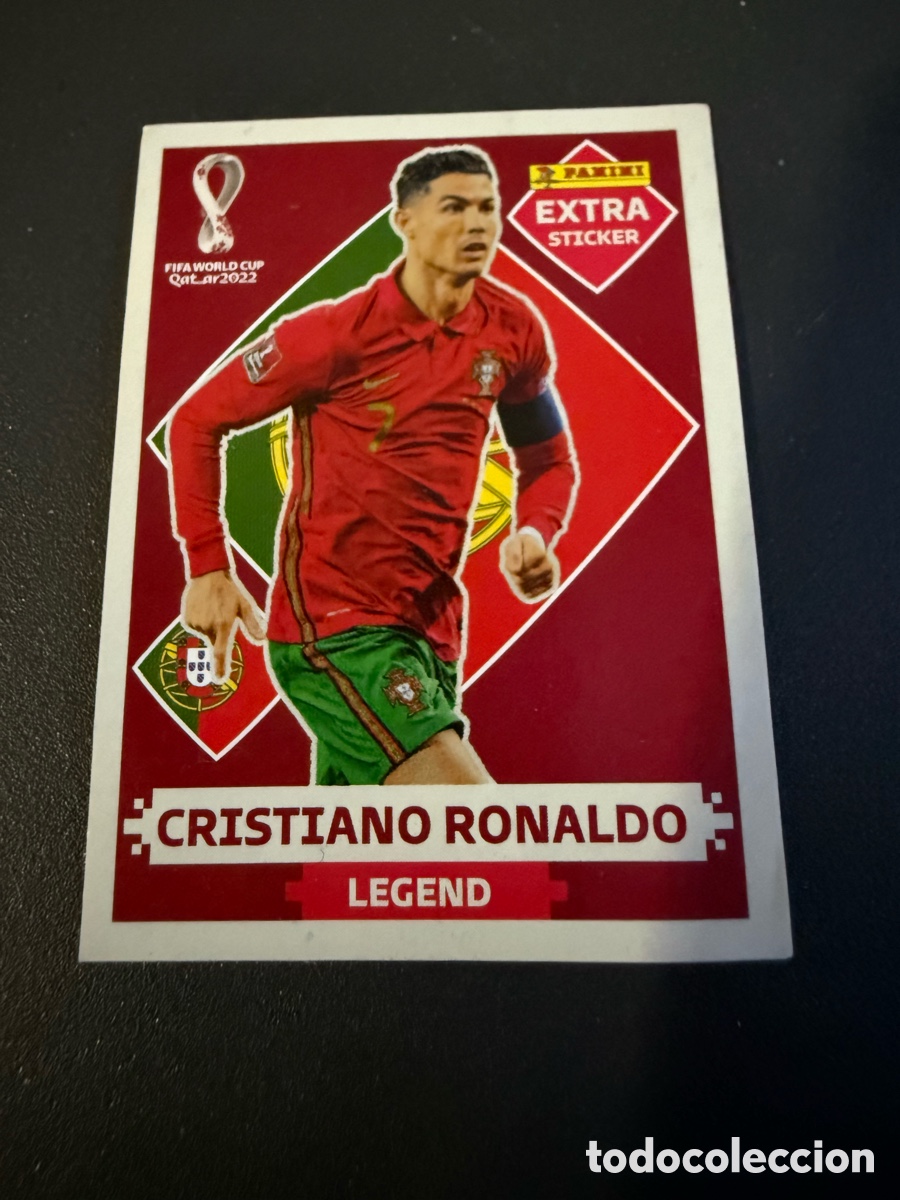 Cromos de F&uacute;tbol: Mundial Qatar 2022. CRISTIANO RONALDO. LEGEND. Extra