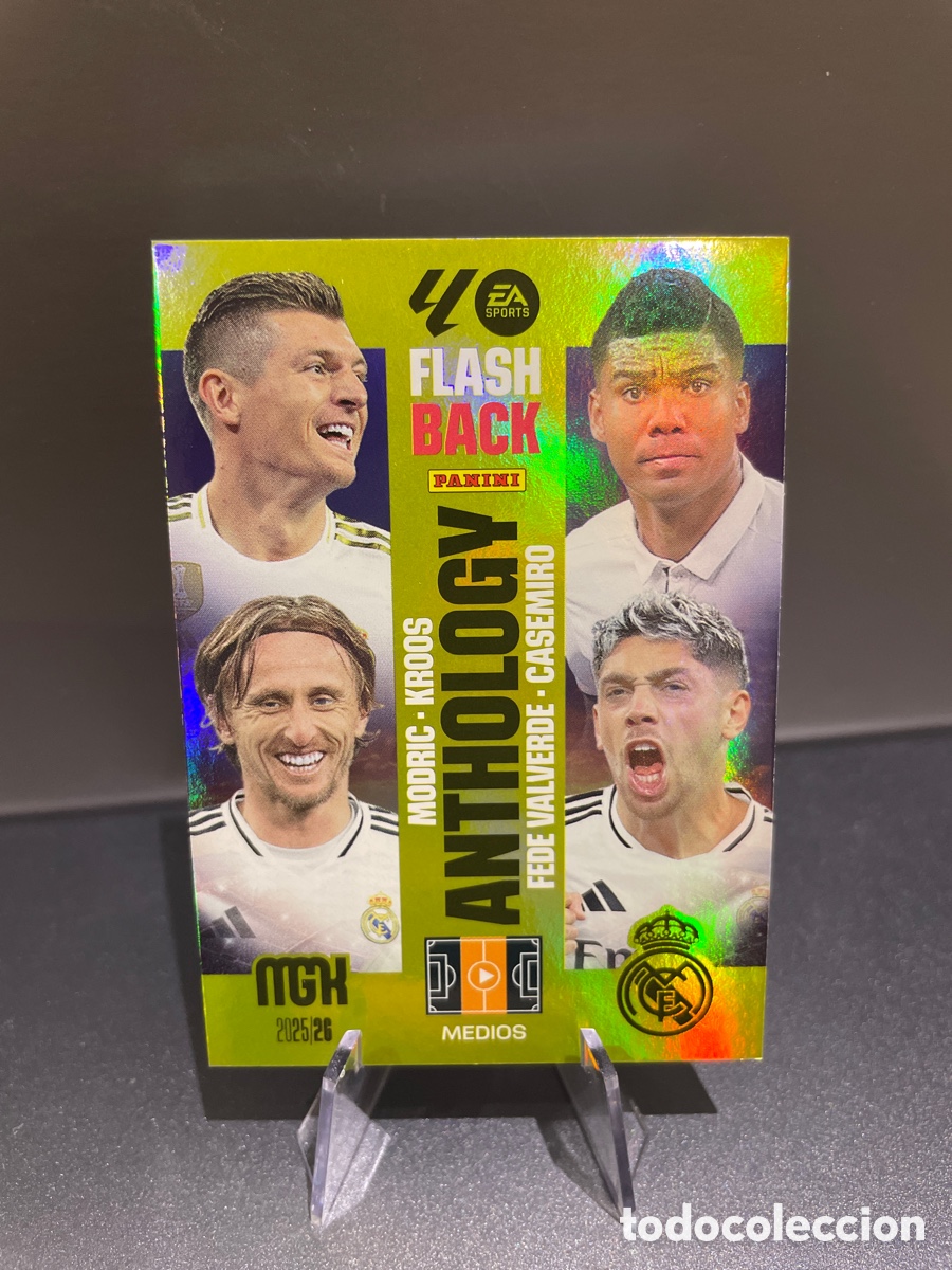 Football Stickers: Modric Kroos Casemiro Valverde 436 Anthology Flashback Panini MGK 2025-26 Real Madrid