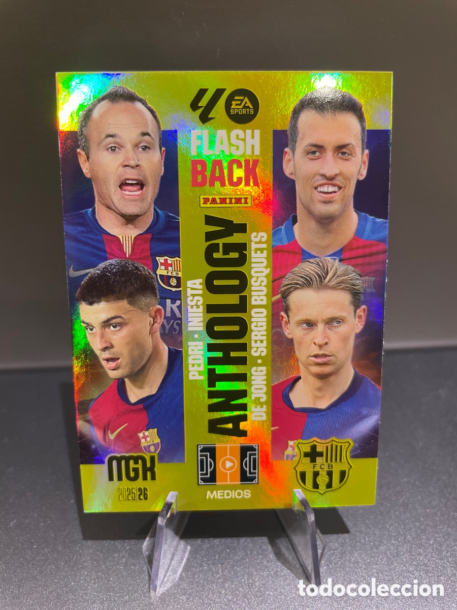 Cromos de Futebol: Pedri Iniesta Busquets De Jong 435 Anthology Flashback Panini MGK 2025-26 FC Barcelona