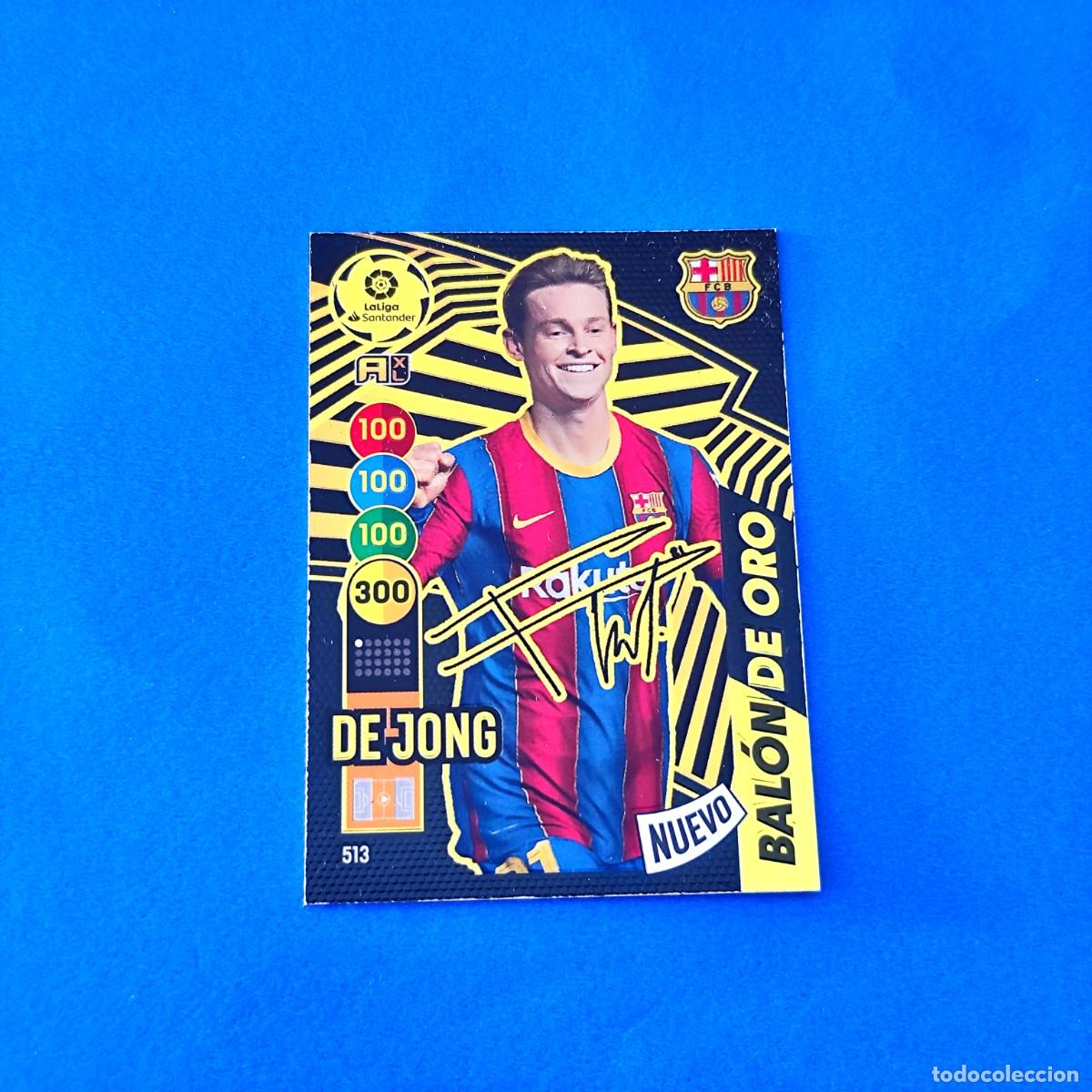Cromos de Futebol: Adrenalyn 2020 2021 / 20 21 Nuevo Bal&oacute;n de Oro firmado De Jong 513 Barcelona