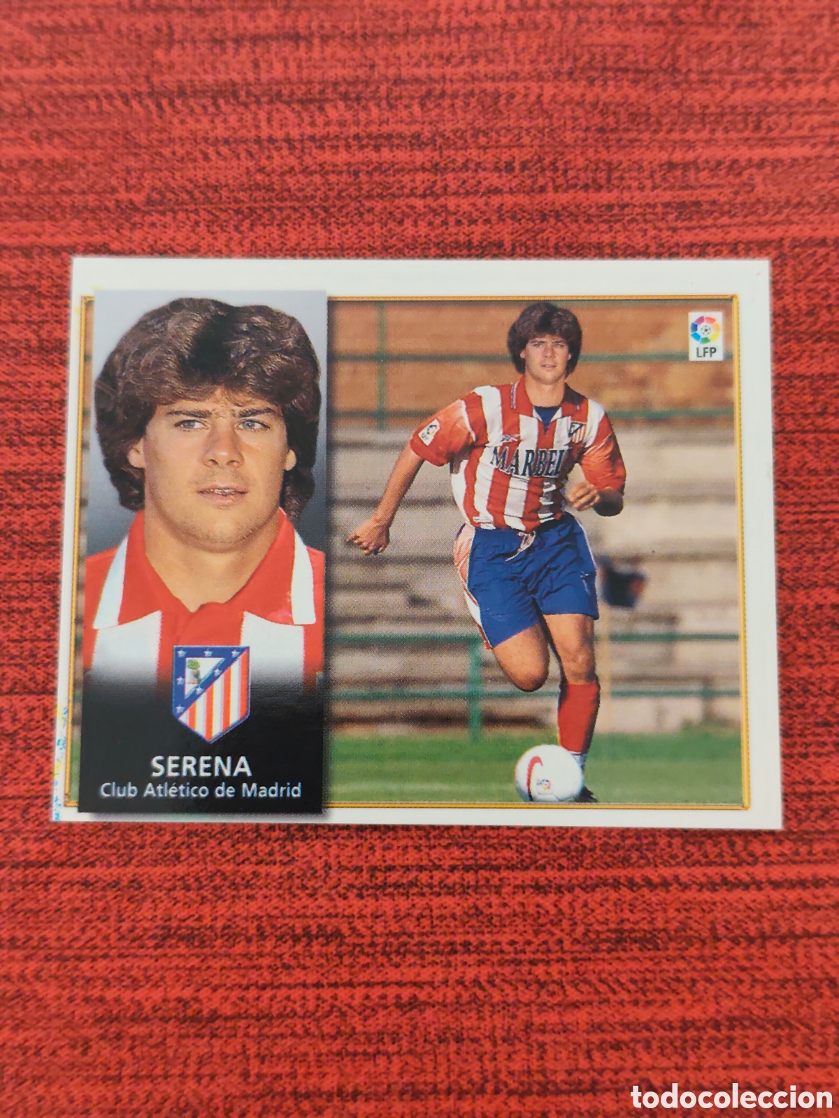 Fu&szlig;ball-Sticker: DOBLE IMAGEN SERENA ATL&Eacute;TICO MADRID EDICIONES ESTE 1998 1999