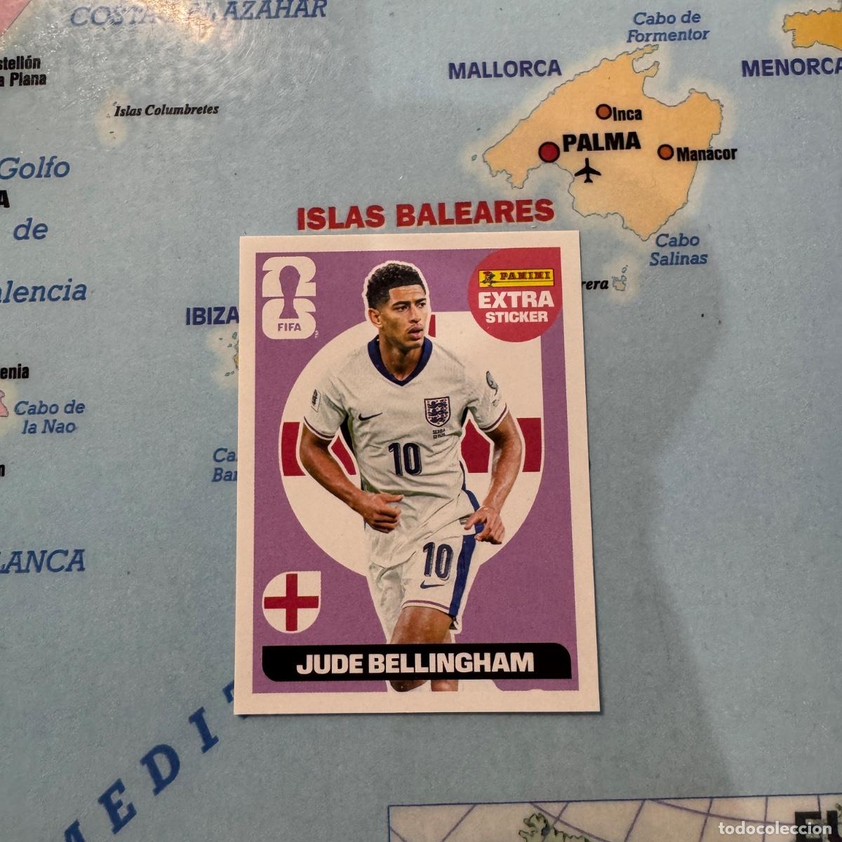 Cromos de F&uacute;tbol: Belligham extra sticker versi&oacute;n morada de Inglaterra cromo panini Mundial Fifa World Cup 2026