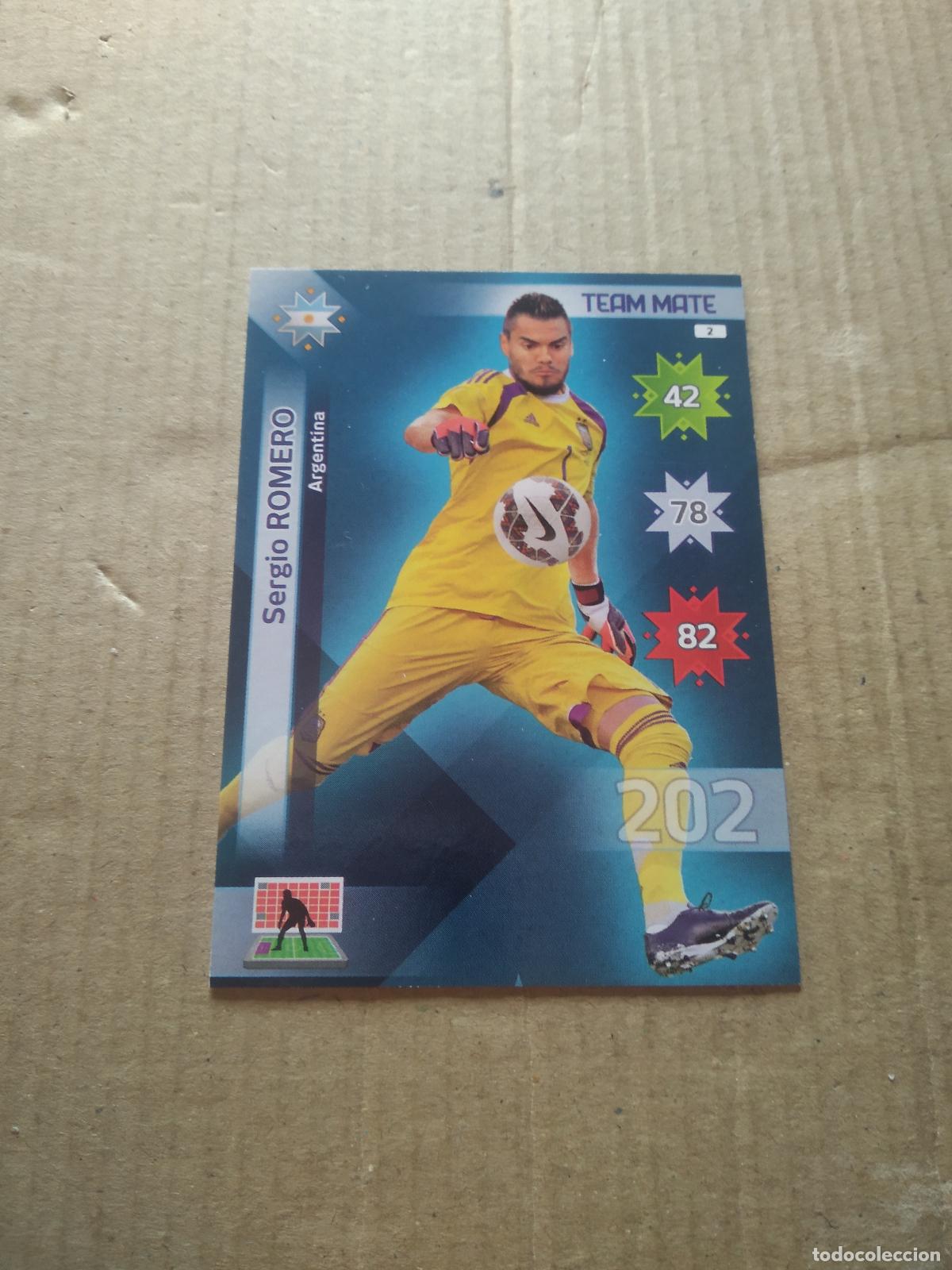 Cromos de F&uacute;tbol: 2 SERGIO ROMERO ARGENTINA CROMO FUTBOL PANINI COPA AMERICA 2015 ADRENALYN