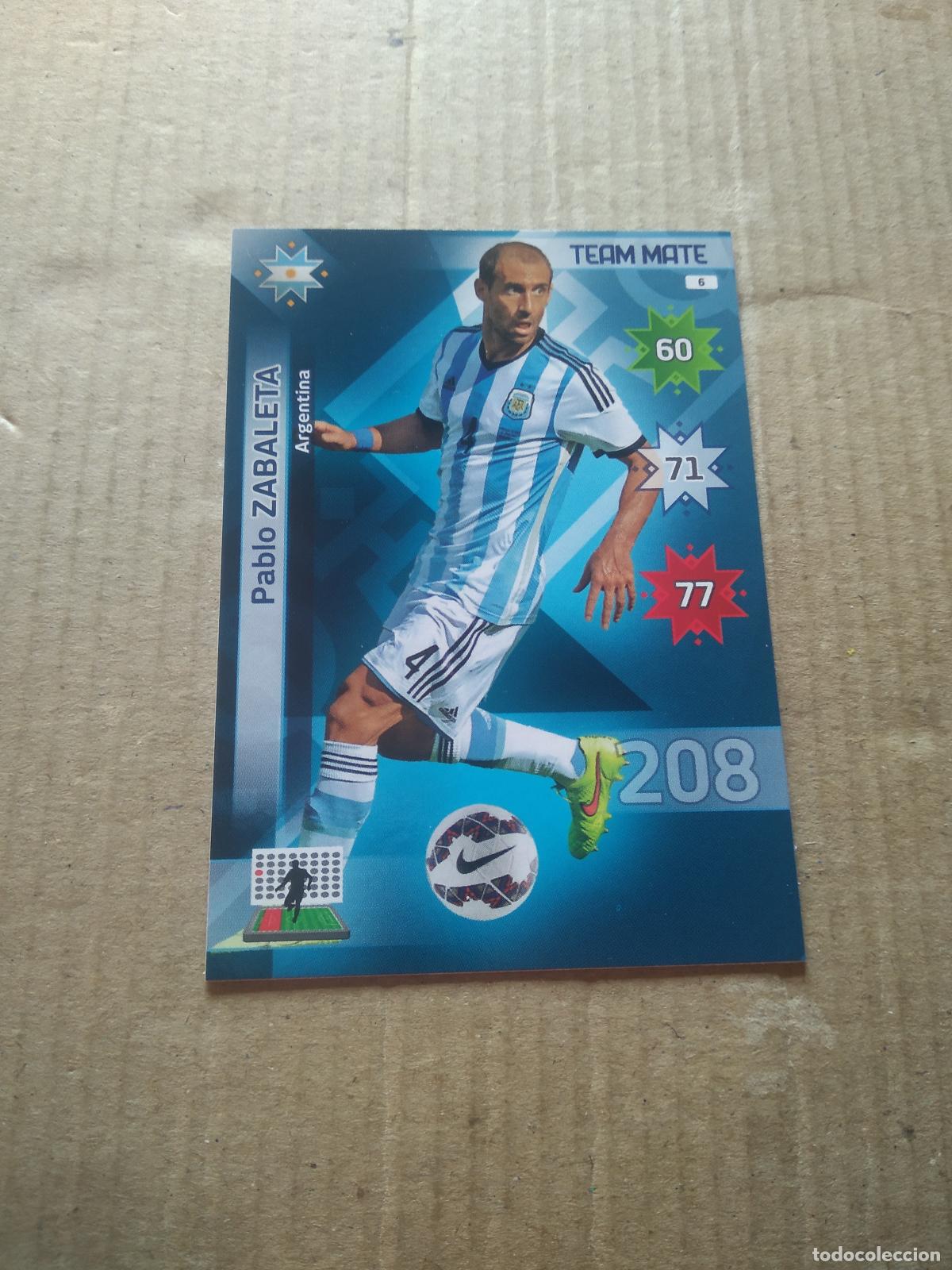 Cromos de F&uacute;tbol: 6 ZABALETA ARGENTINA CROMO FUTBOL PANINI COPA AMERICA 2015 ADRENALYN