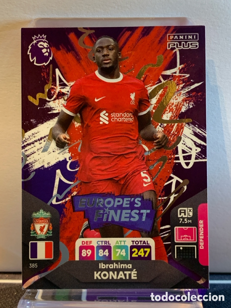 Cromos de F&uacute;tbol: Panini Adrenalyn XL Plus 2024 &eacute;lite europea Ibrahima Konate 385 Liverpool