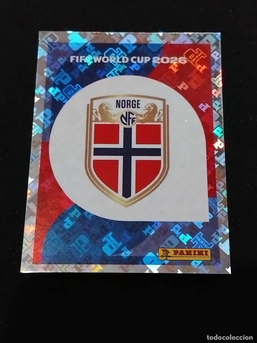 Cromos de F&uacute;tbol: ESCUDO DE NORUEGA NOR 1 - PANINI FIFA WORLD CUP 2026 - MUNDIAL 2026 STICKER WORLD CUP 26 NORGE
