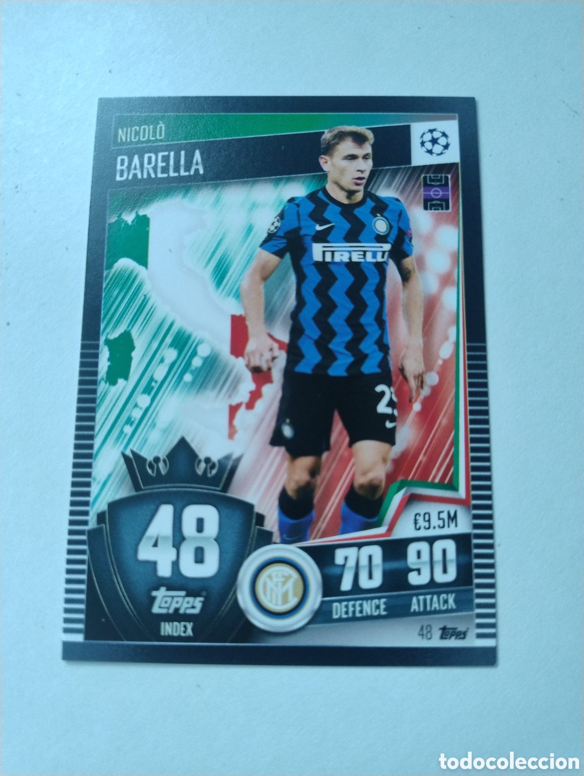 Cromos de F&uacute;tbol: 48 - Barella - Inter de Mil&aacute;n - Topps Match Attax 101 2020 - 2021