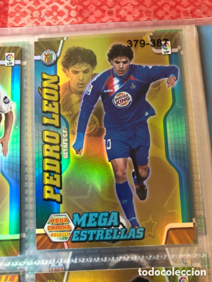 Cromos de F&uacute;tbol: Megacracks 2010 2011 mega estrellas Pedro leon 381 Getafe