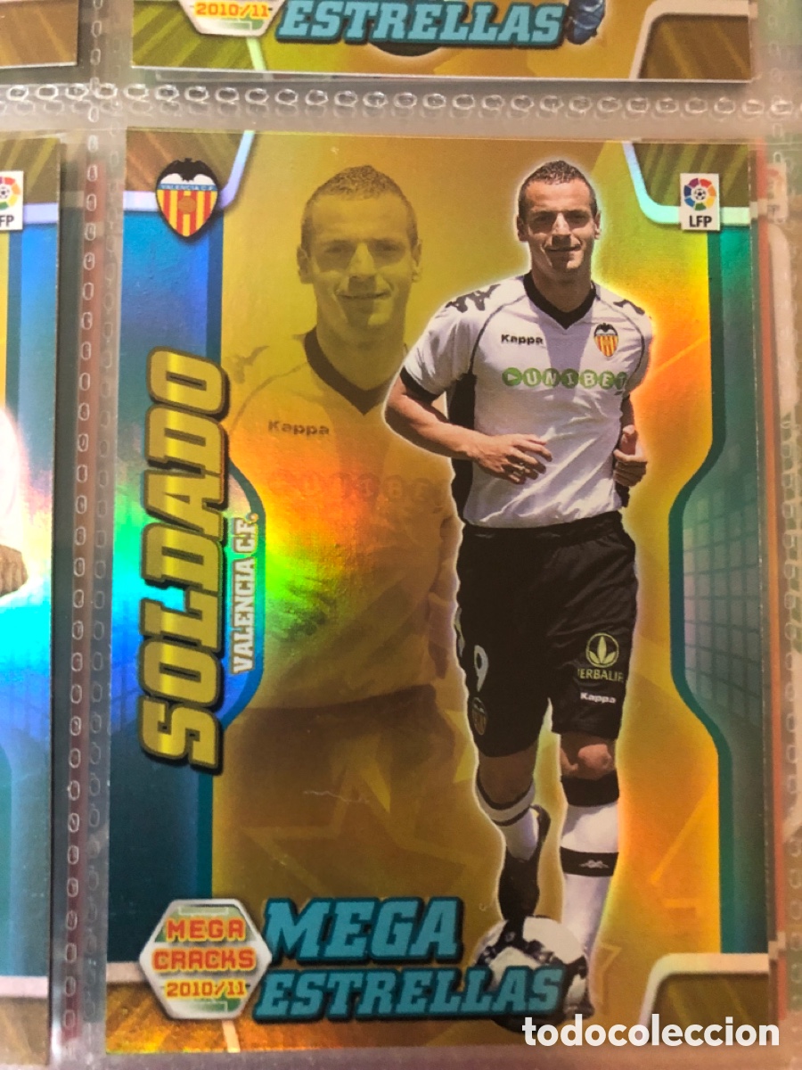 Cromos de F&uacute;tbol: Megacracks 2010 2011 mega estrellas soldado 386 valencia