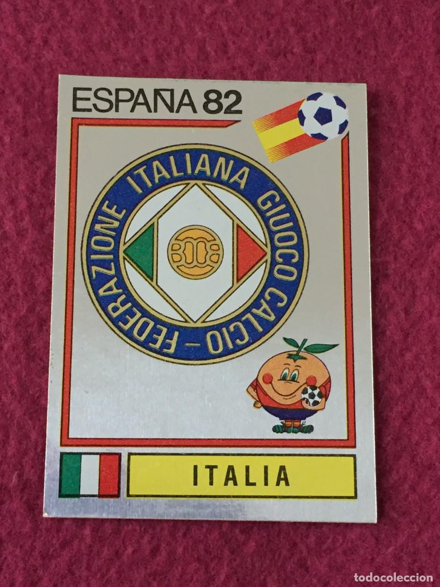Cromos de F&uacute;tbol: Cromo panini mundial Espa&ntilde;a 82 n&uacute;mero 36 escudo Italia - Sticker album world cup Spain 1982 sede