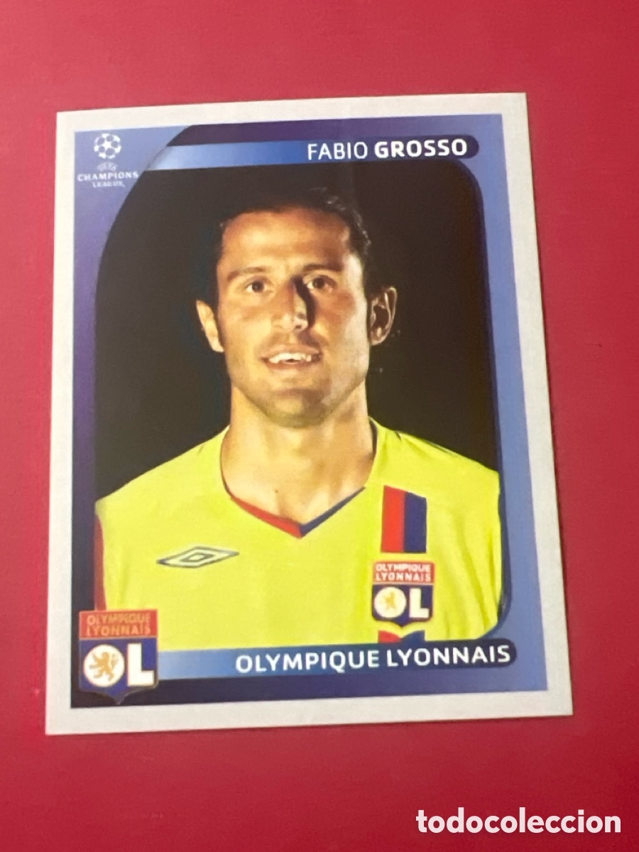 Cromos de F&uacute;tbol: C4277. 355 CHAMPIONS LEAGUE 08 09 PANINI FABIO GROSSO - OLYMPIQUE LYONNAIS LYON - 2008 2009 UCL UEFA