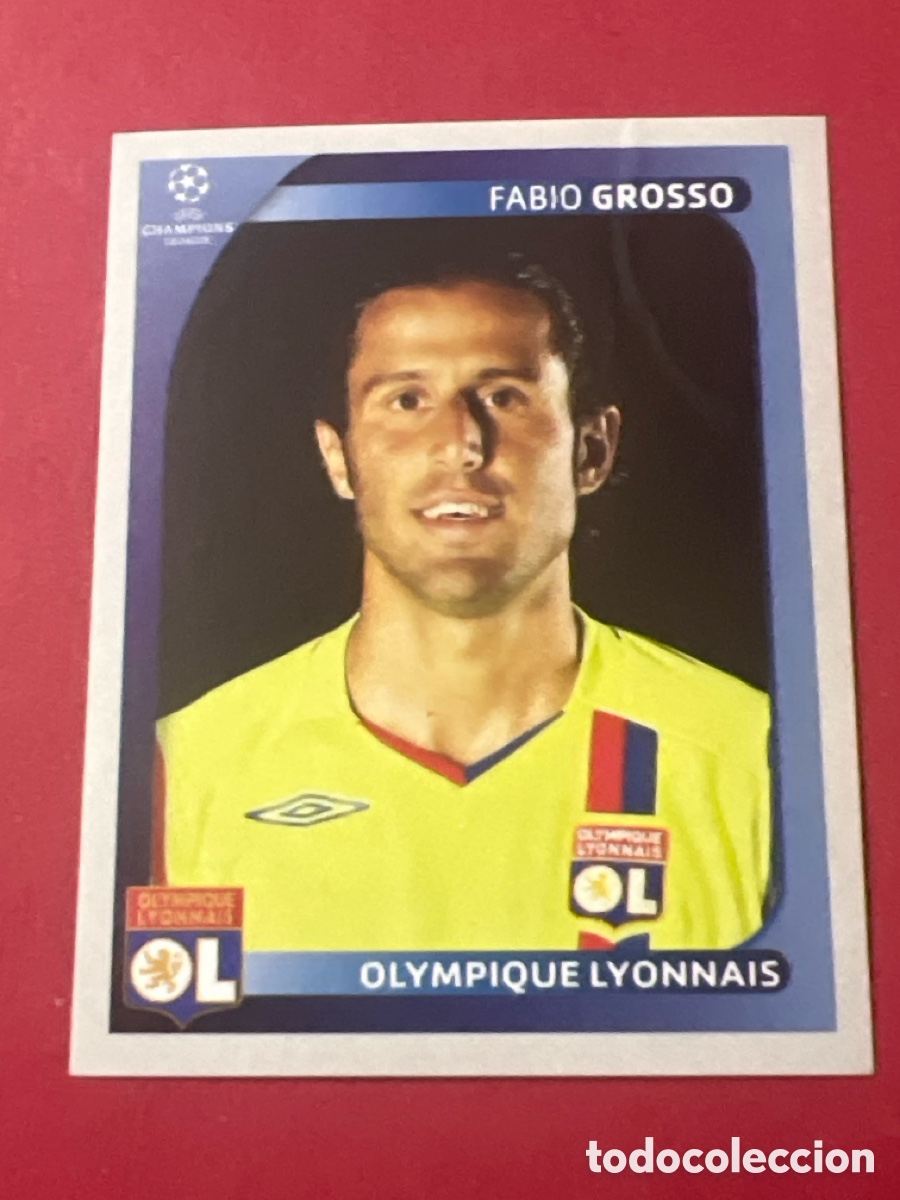 Cromos de F&uacute;tbol: C4278. 355 CHAMPIONS LEAGUE 08 09 PANINI FABIO GROSSO - OLYMPIQUE LYONNAIS LYON - 2008 2009 UCL UEFA