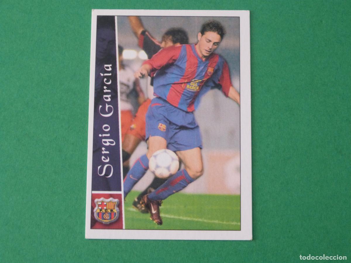 Cromos de F&uacute;tbol: TRADING CARD FUTBOL SERGIO GARCIA FC BARCELONA ROOKIE N 636 + FICHAS LIGA MUNDICROMO 2002-2003/02-03