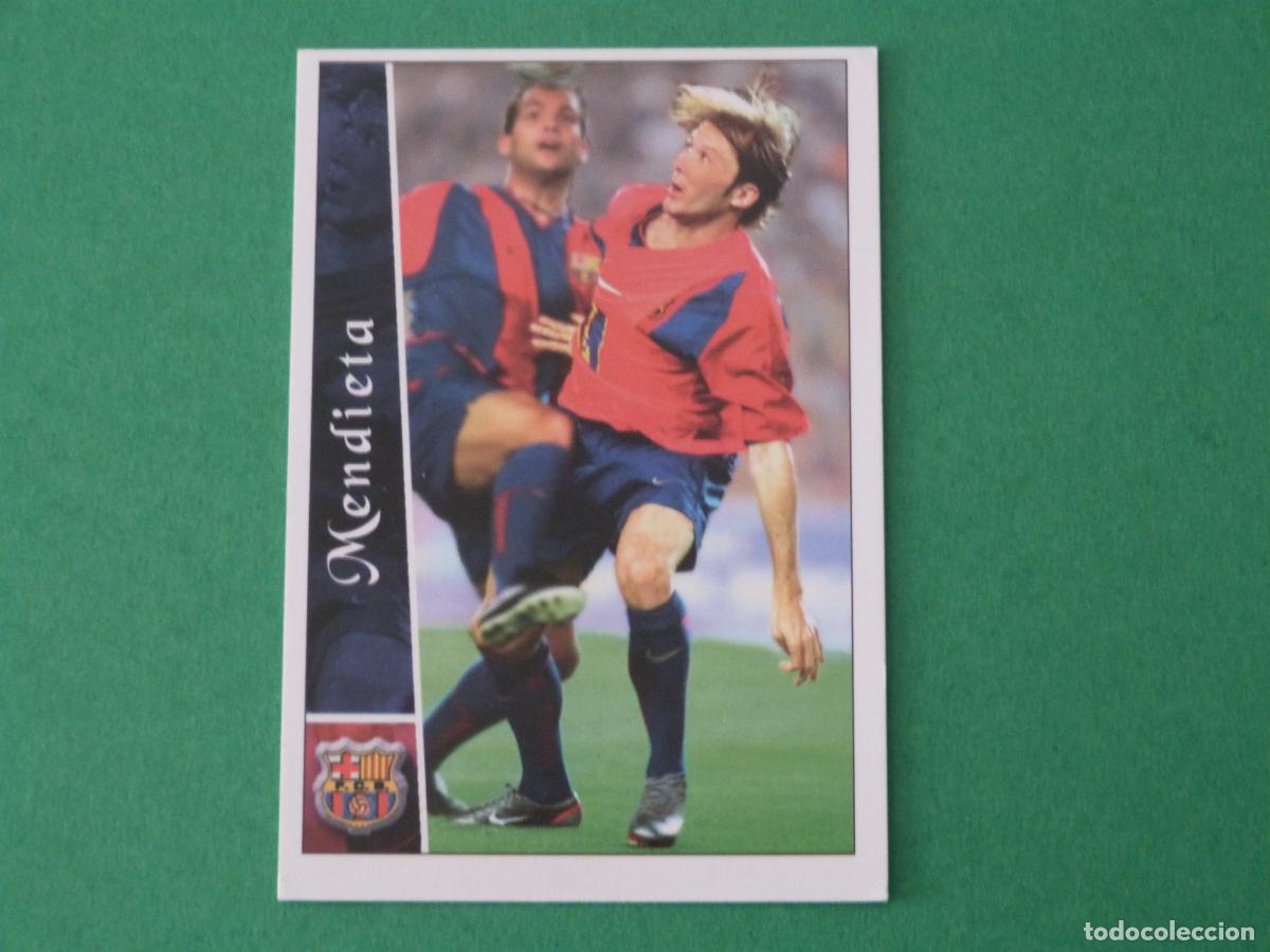 Cromos de F&uacute;tbol: TRADING CARD FUTBOL MENDIETA F.C. BARCELONA N&ordm; 95 FICHAS LIGA MUNDICROMO 2002-2003/02-03