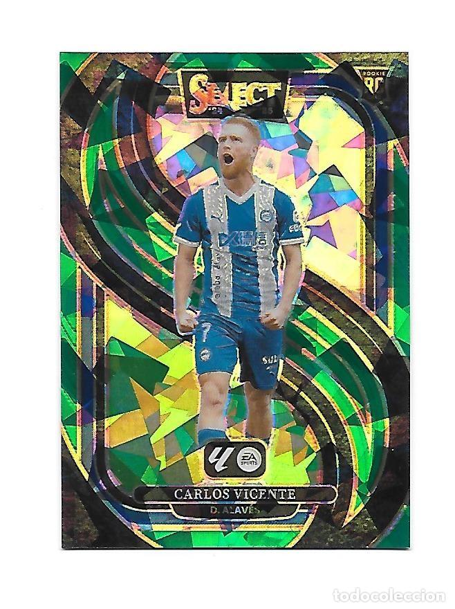 Cromos de F&uacute;tbol: # 172 CARLOS VICENTE (ALAVES) MEZZANINE GREEN ICE PRIZM , SELECT LA LIGA 2024 2025