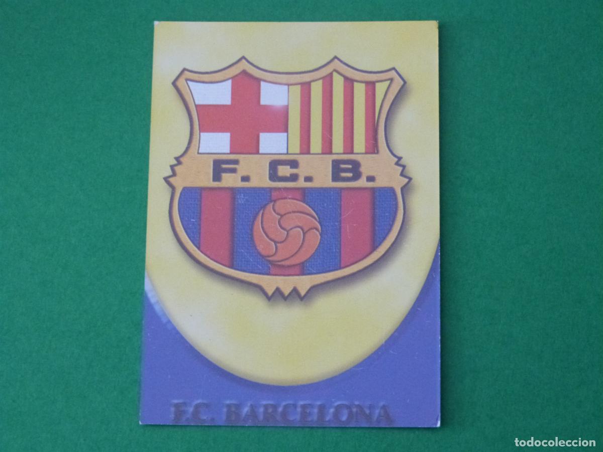 Cromos de F&uacute;tbol: TRADING CARD FUTBOL ESCUDO F.C. BARCELONA N&ordm; 82 FICHAS LIGA MUNDICROMO 2002-2003/02-03