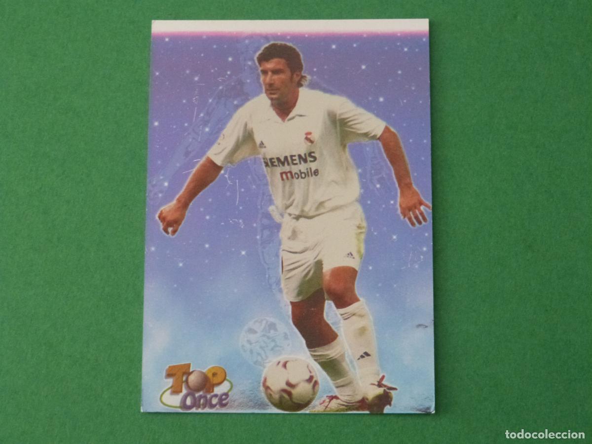 Cromos de F&uacute;tbol: TRADING CARD FUTBOL FIGO REAL MADRID C.F. N&ordm; 627 + FICHAS LIGA MUNDICROMO 2002-2003/02-03