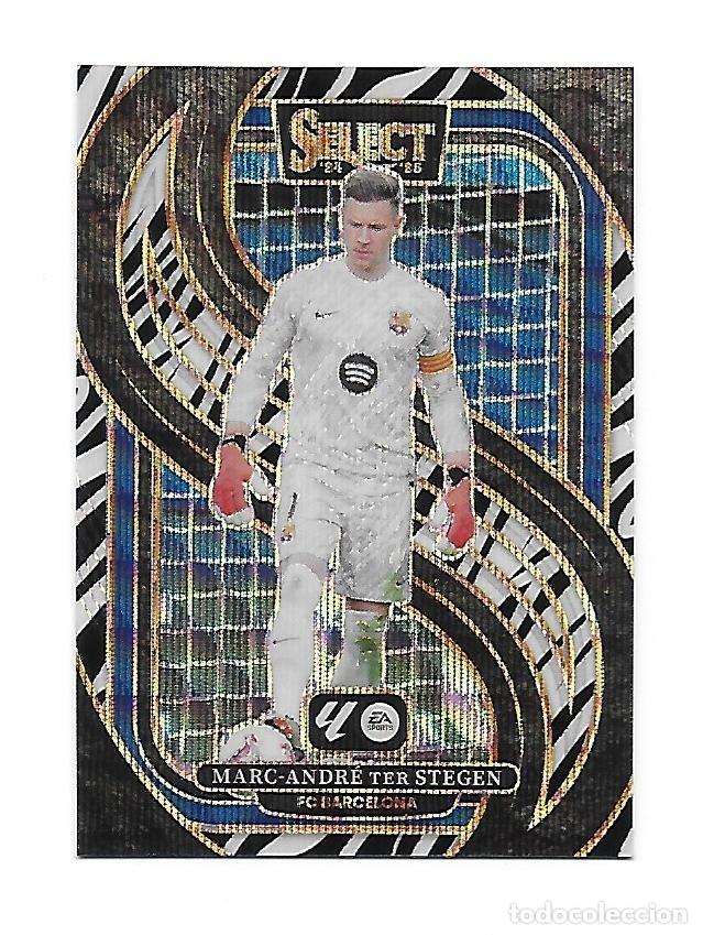 Cromos de Futebol: # 159 MARC ANDRE TER-STEGEN (F.C BARCELONA) MEZZANINE ZEBRA PRIZM , PANINI SELECT LA LIGA 2024 2025
