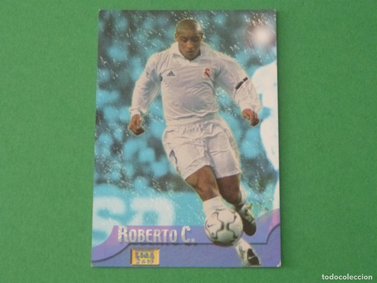 Cromos de Futebol: TRADING CARD FUTBOL ROBERTO CARLOS REAL MADRID C.F. N&ordm; 81 FICHAS LIGA MUNDICROMO 2002-2003/02-03