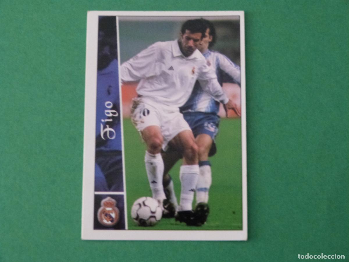 Cromos de Futebol: TRADING CARD FUTBOL FIGO REAL MADRID C.F. N&ordm; 75 FICHAS LIGA MUNDICROMO 2002-2003/02-03