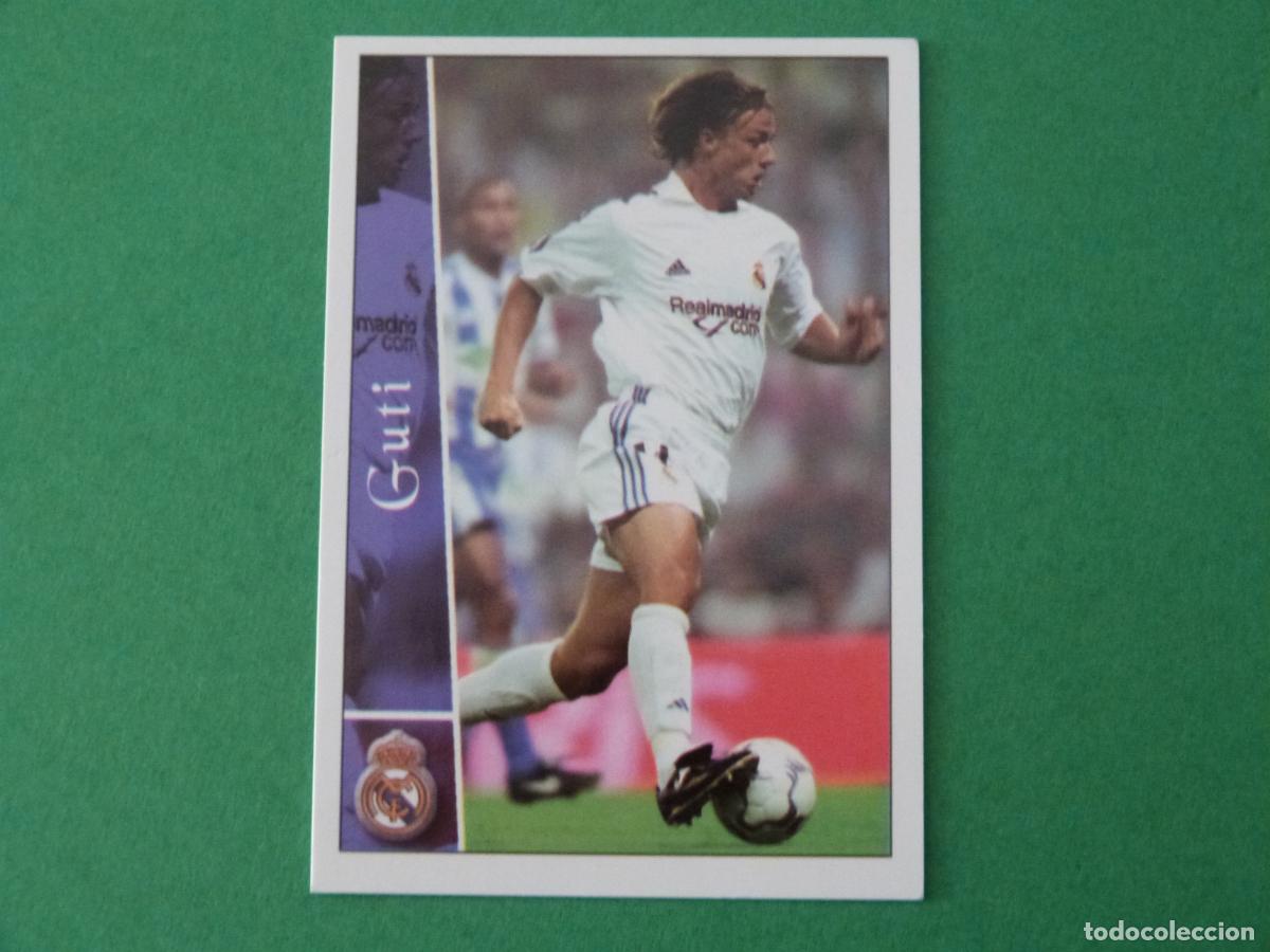 Cromos de Futebol: TRADING CARD FUTBOL GUTI REAL MADRID C.F. N&ordm; 72 FICHAS LIGA MUNDICROMO 2002-2003/02-03