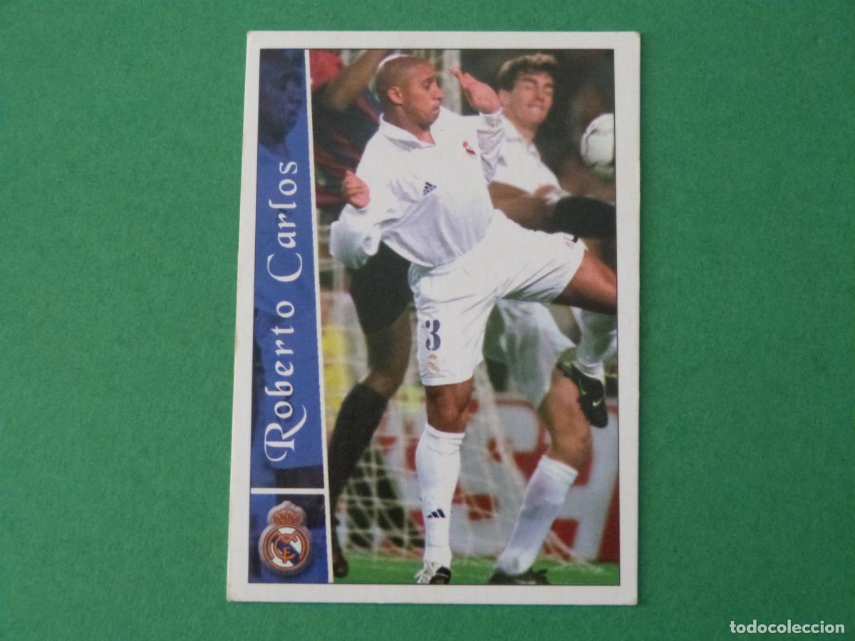 Figurine di Calcio: TRADING CARD FUTBOL ROBERTO CARLOS REAL MADRID C.F. N&ordm; 64 FICHAS LIGA MUNDICROMO 2002-2003/02-03