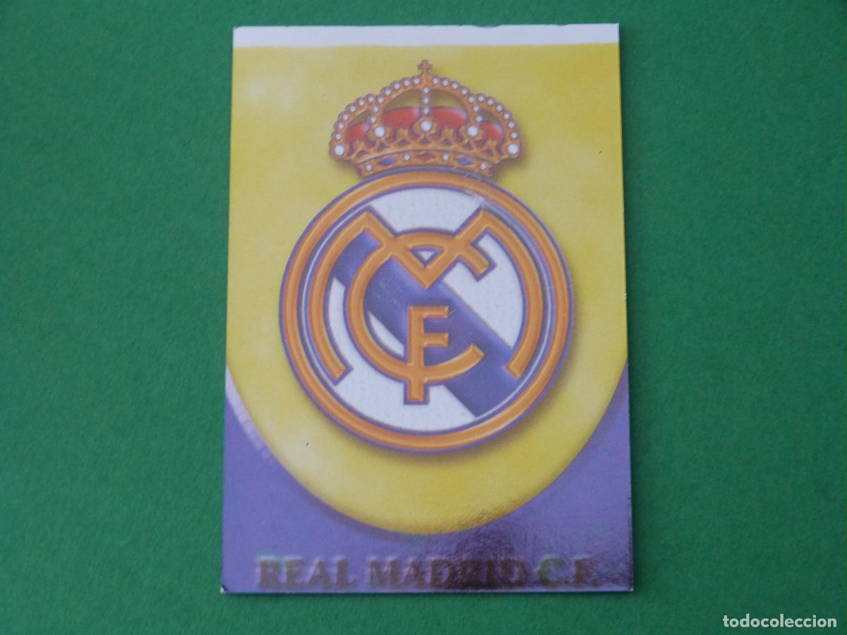 Figurine di Calcio: TRADING CARD FUTBOL ESCUDO REAL MADRID C.F. N&ordm; 55 FICHAS LIGA MUNDICROMO 2002-2003/02-03