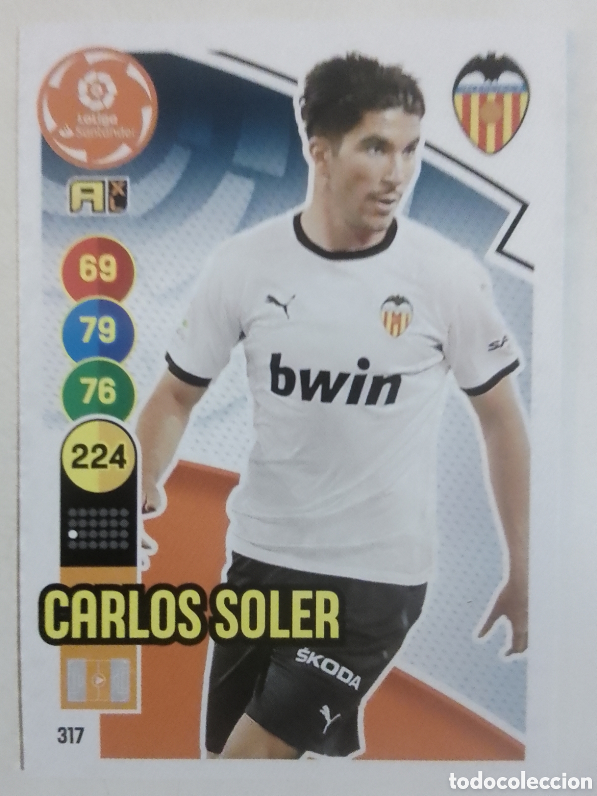 Cromos de F&uacute;tbol: Adrenalyn XL 2020-21 n&deg; 317 Carlos Soler &bull; Valencia.