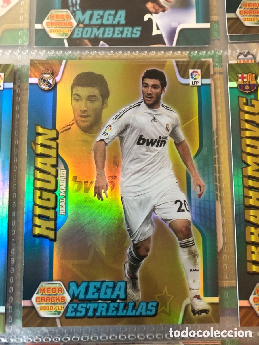 Cromos de F&uacute;tbol: Megacracks 2010 2011 mega estrellas higuain 392 real Madrid