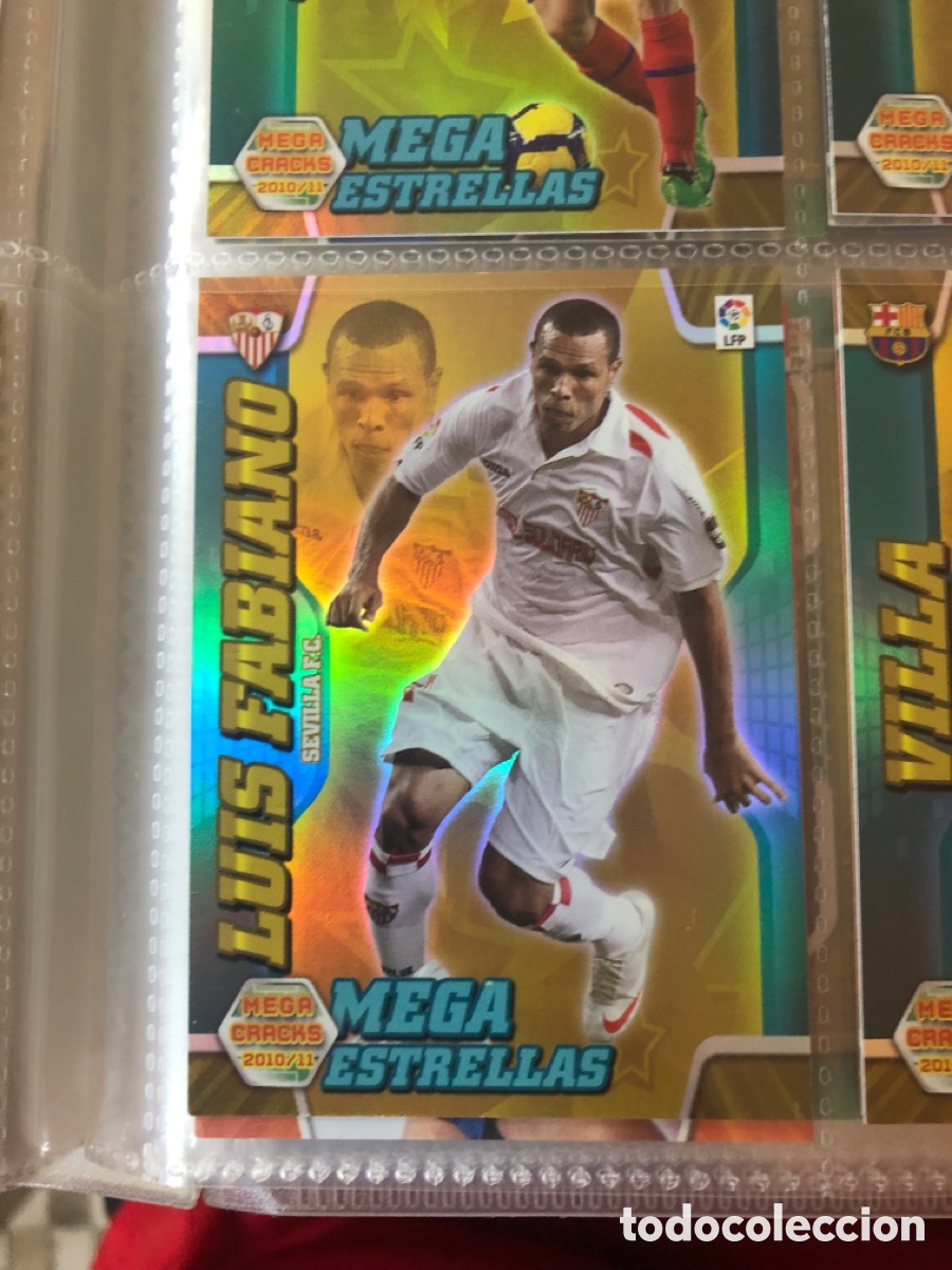 Cromos de F&uacute;tbol: Megacracks 2010 2011 mega estrellas Luis Fabiano 394 Sevilla