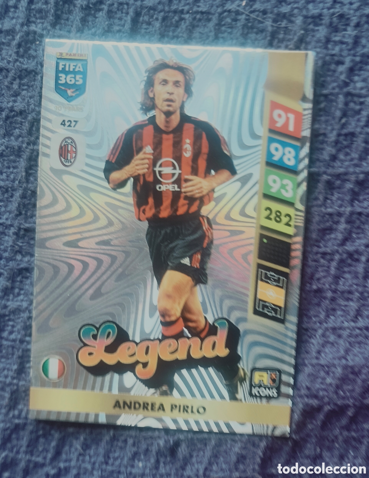 Cromos de F&uacute;tbol: Carta Andrea Pirlo - LEGEND / ICONS - FIFA 365 Adrenalyn XL - AC Milan