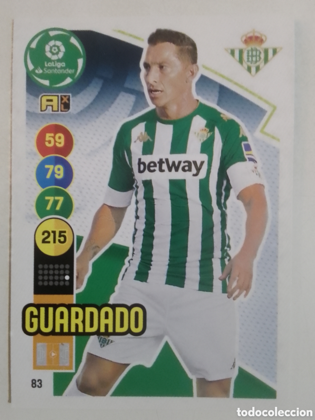 Cromos de F&uacute;tbol: Adrenalyn XL 2020-21 n&deg; 83 Guardado &bull; Betis.