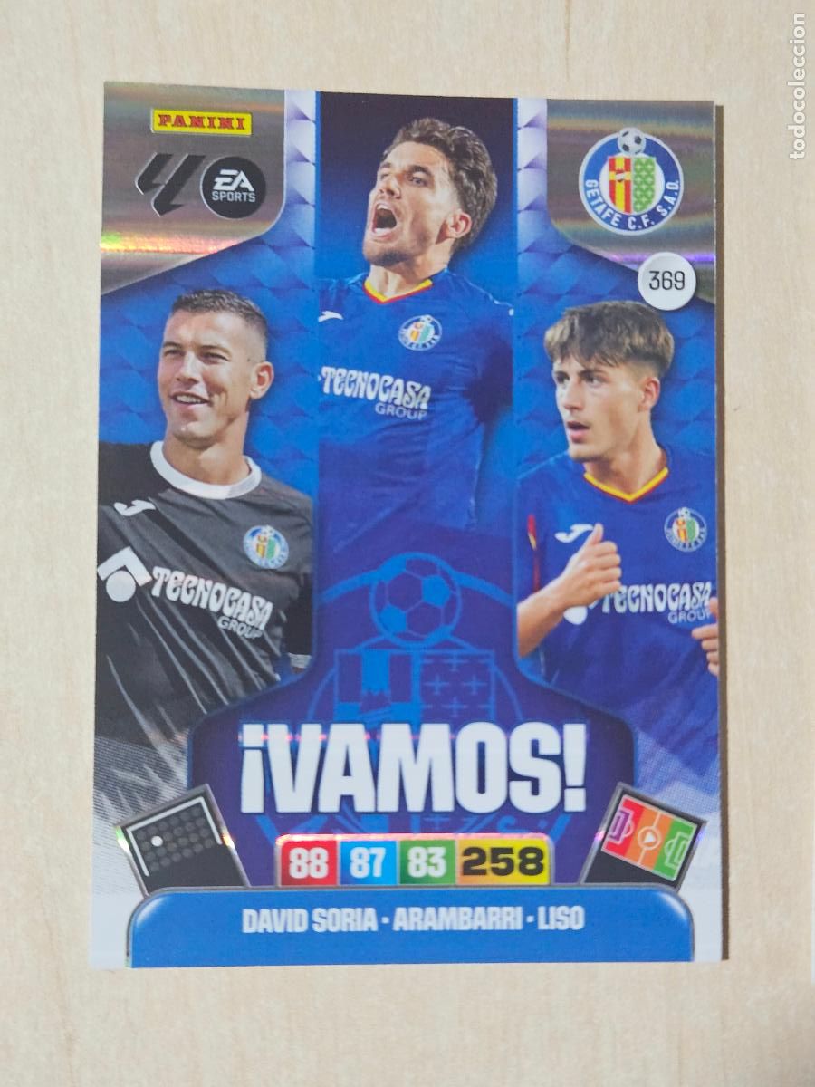 Cromos de F&uacute;tbol: FICHA N&ordm; 369 GETAFE - ADRENALYN 25 26 - PANINI 2025 - 26 - CROMO - VAMOS