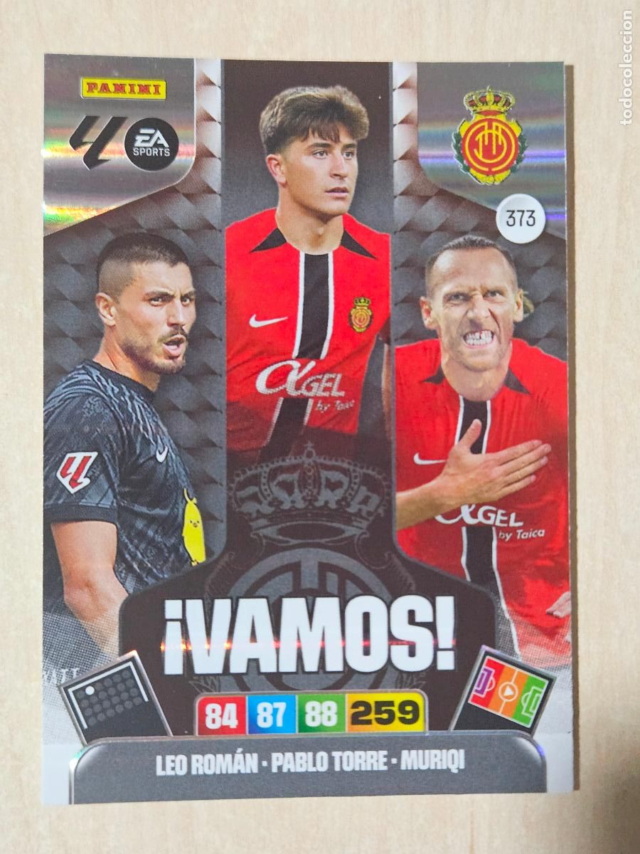 Cromos de F&uacute;tbol: FICHA N&ordm; 373 MALLORCA - ADRENALYN 25 26 - PANINI 2025 - 26 - CROMO - VAMOS