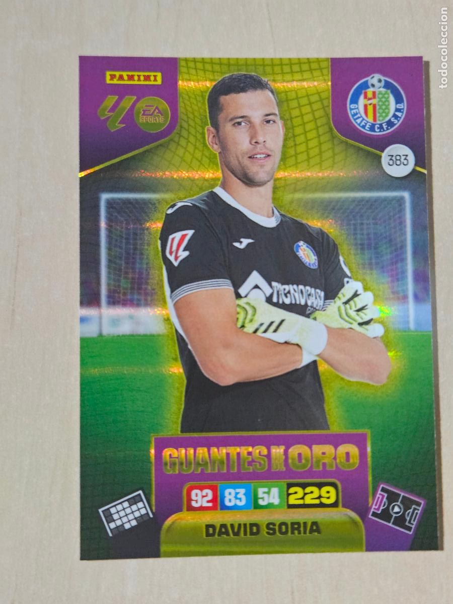 Cromos de Futebol: FICHA N&ordm; 383 DAVID SORIA - ADRENALYN 25 26 - PANINI 2025 - 26 - CROMO - GUANTES DE ORO