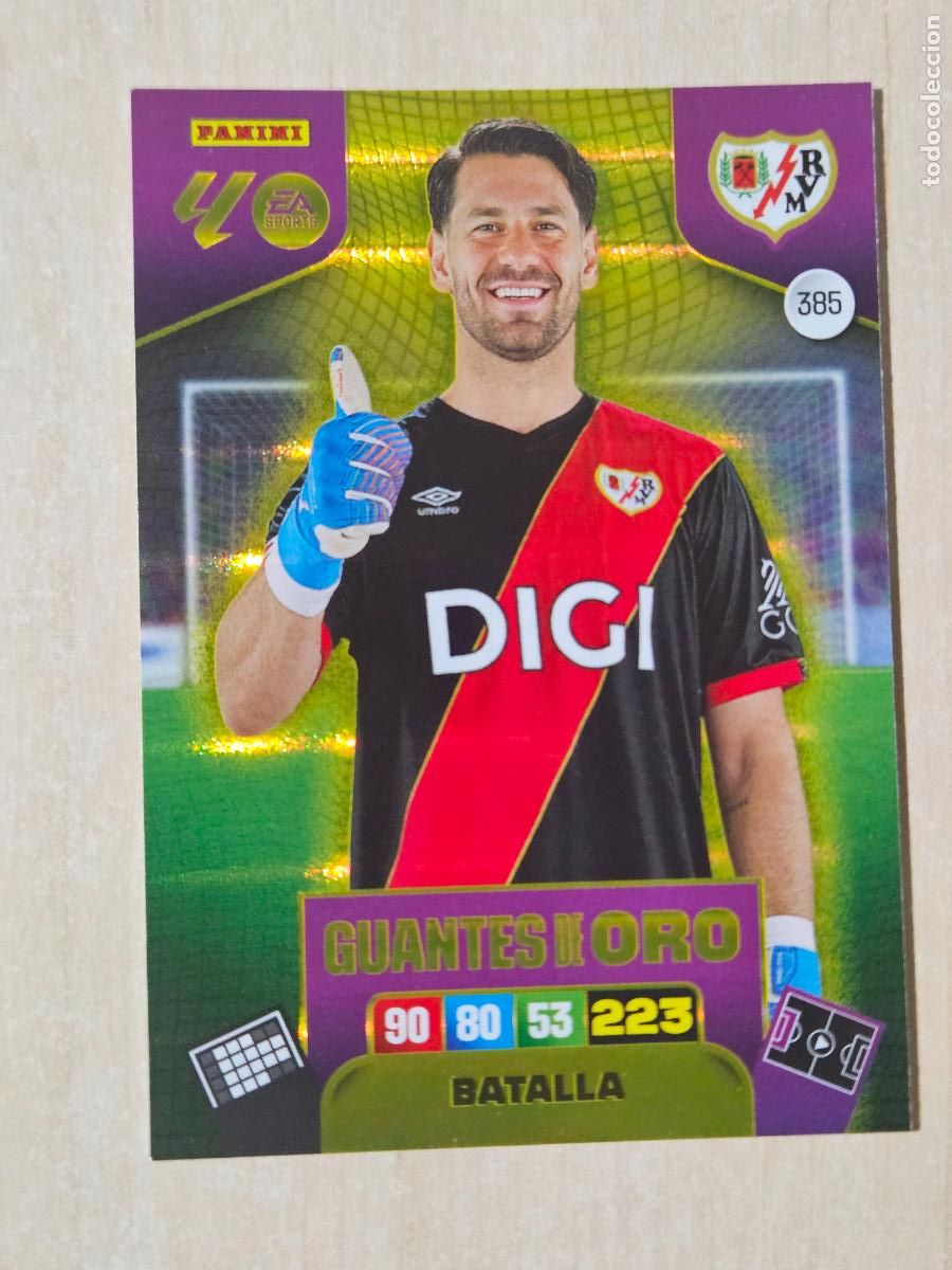 Cromos de Futebol: FICHA N&ordm; 385 BATALLA - ADRENALYN 25 26 - PANINI 2025 - 26 - CROMO - GUANTES DE ORO
