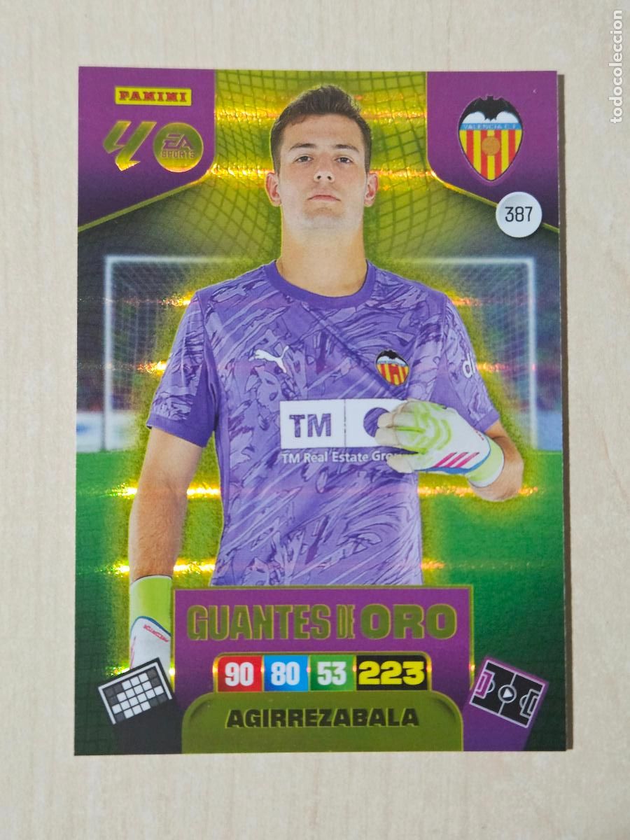 Cartes &agrave; collectionner de Football: FICHA N&ordm; 387 AGIRREZABALA - ADRENALYN 25 26 - PANINI 2025 - 26 - CROMO - GUANTES DE ORO