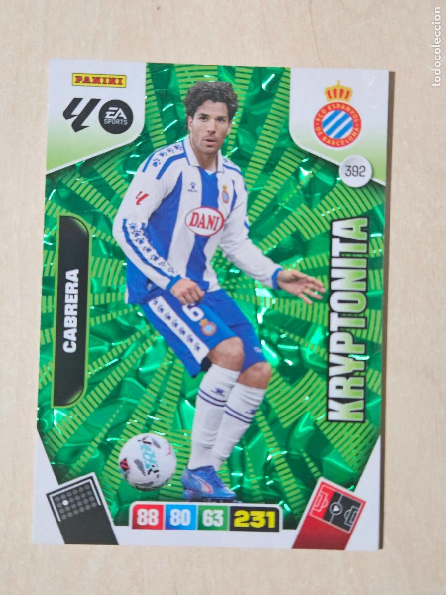 Fu&szlig;ball-Sticker: FICHA N&ordm; 392 CABRERA - ADRENALYN 25 26 - PANINI 2025 - 26 - CROMO - KRYPTONITA
