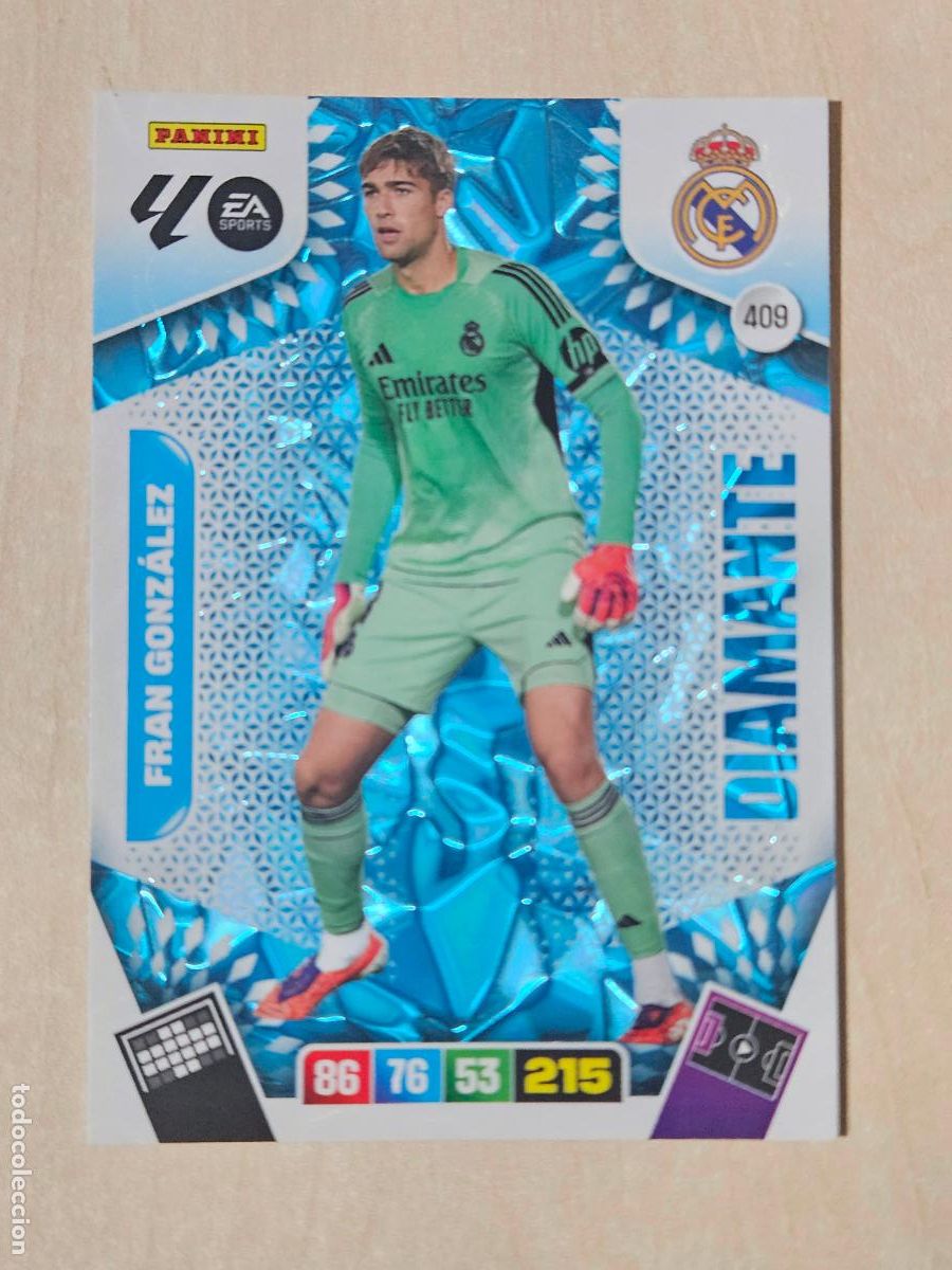 Fu&szlig;ball-Sticker: FICHA N&ordm; 409 FRAN GONZALEZ - ADRENALYN 25 26 - PANINI 2025 - 26 - CROMO - DIAMANTE