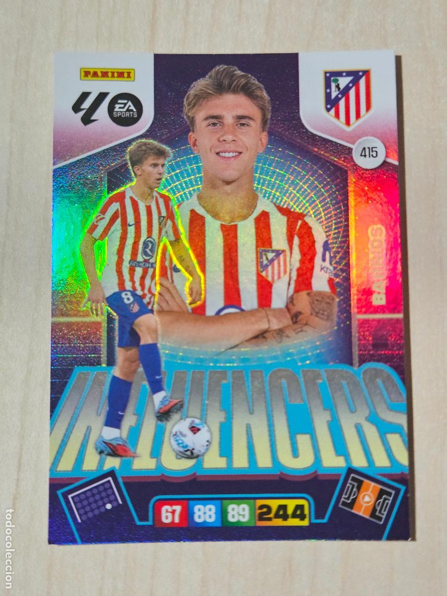 Cromos de F&uacute;tbol: FICHA N&ordm; 415 BARRIOS - ADRENALYN 25 26 - PANINI 2025 - 26 - CROMO - INFLUENCERS