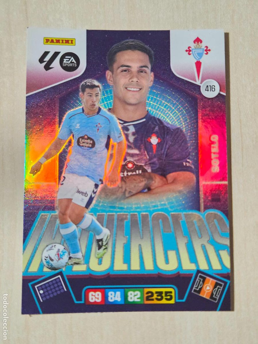 Cromos de F&uacute;tbol: FICHA N&ordm; 416 SOTELO - ADRENALYN 25 26 - PANINI 2025 - 26 - CROMO - INFLUENCERS