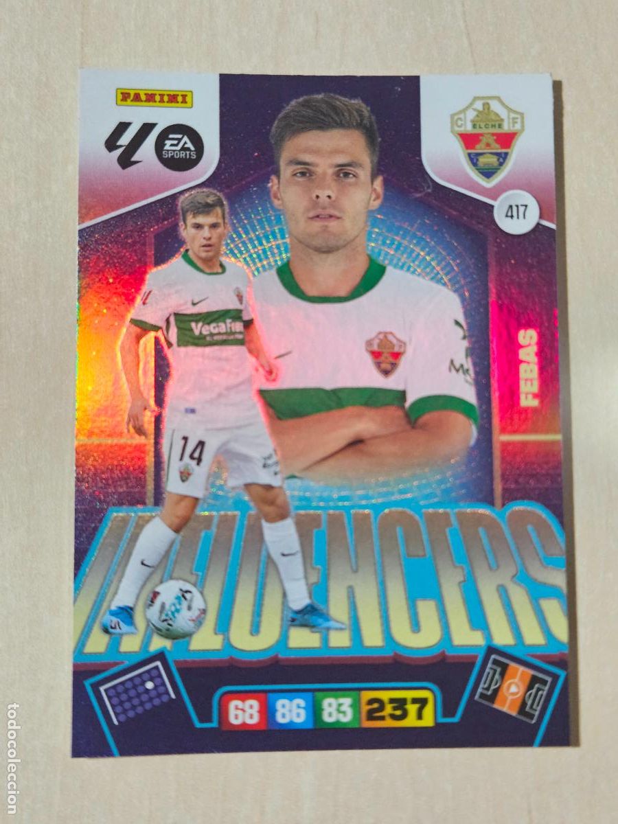 Cromos de F&uacute;tbol: FICHA N&ordm; 417 FEBAS - ADRENALYN 25 26 - PANINI 2025 - 26 - CROMO - INFLUENCERS