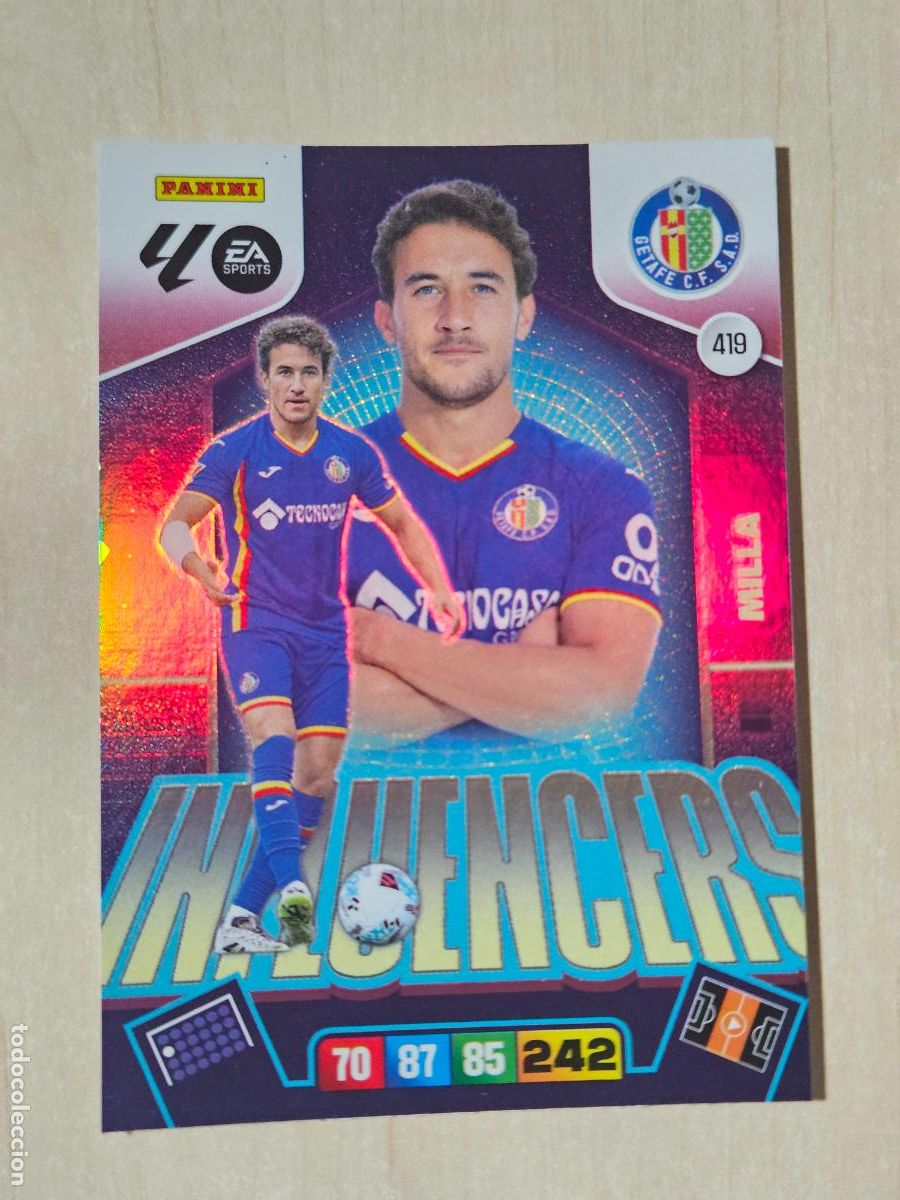 Cromos de F&uacute;tbol: FICHA N&ordm; 419 MILLA - ADRENALYN 25 26 - PANINI 2025 - 26 - CROMO - INFLUENCERS