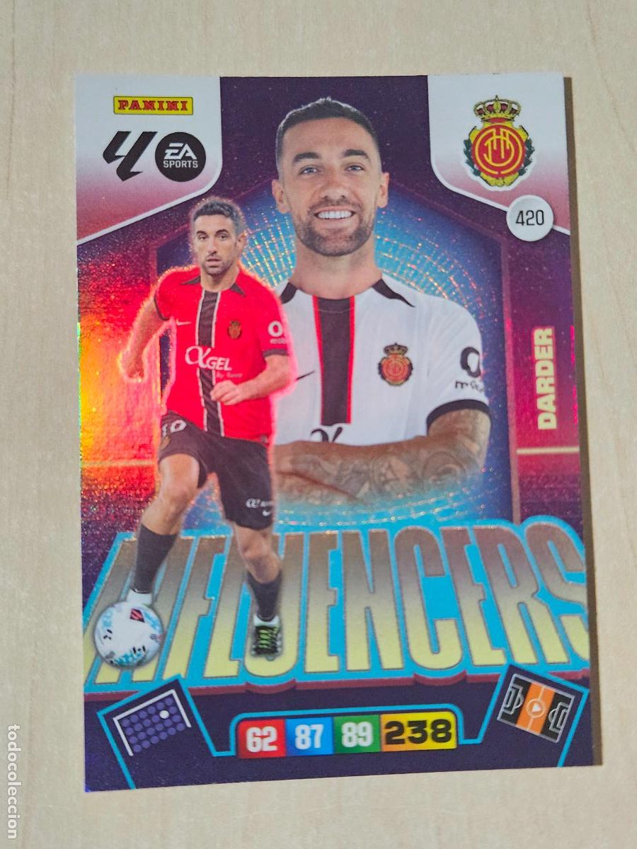 Cromos de F&uacute;tbol: FICHA N&ordm; 420 DARDER - ADRENALYN 25 26 - PANINI 2025 - 26 - CROMO - INFLUENCERS