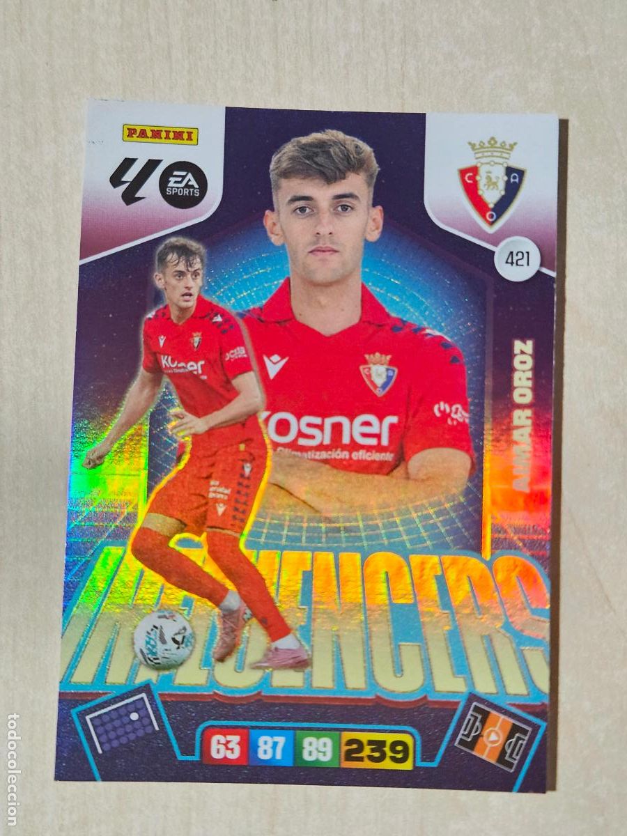 Cromos de F&uacute;tbol: FICHA N&ordm; 421 AIMAR OROZ - ADRENALYN 25 26 - PANINI 2025 - 26 - CROMO - INFLUENCERS