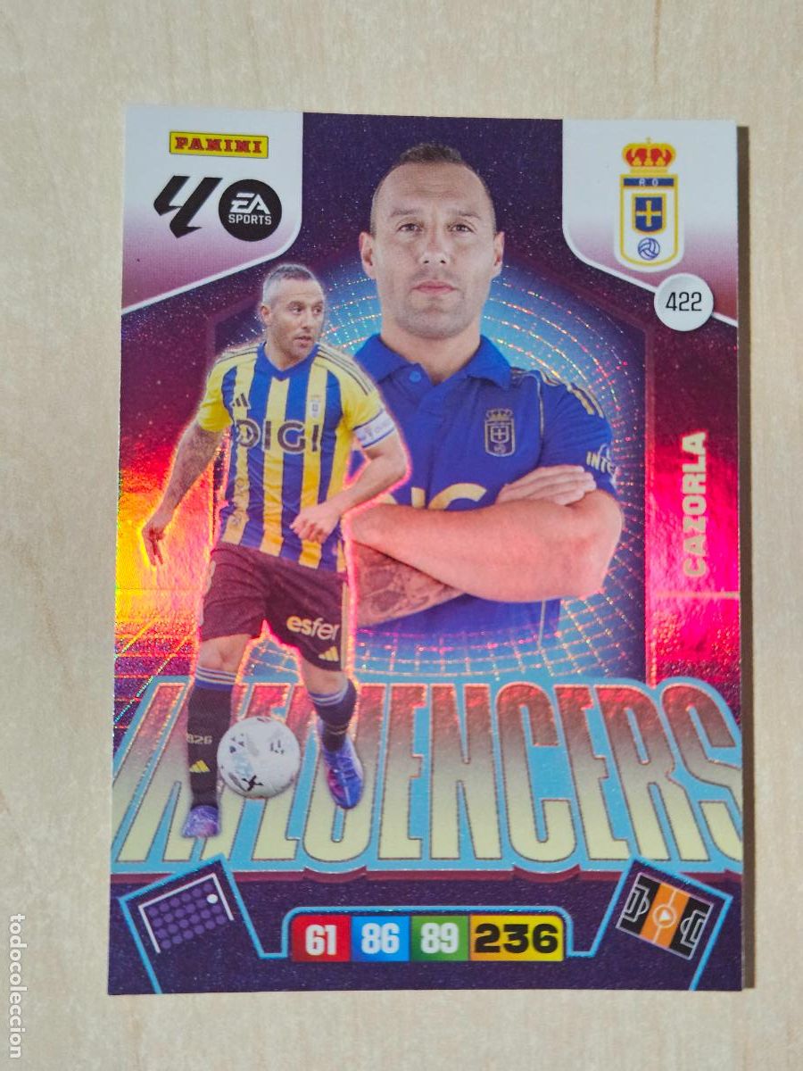 Cromos de F&uacute;tbol: FICHA N&ordm; 422 CAZORLA - ADRENALYN 25 26 - PANINI 2025 - 26 - CROMO - INFLUENCERS