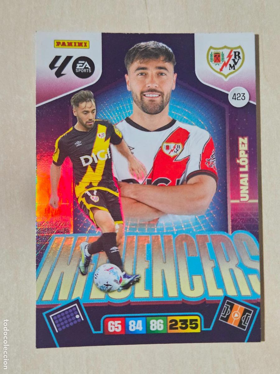 Cromos de F&uacute;tbol: FICHA N&ordm; 423 UNAI LOPEZ - ADRENALYN 25 26 - PANINI 2025 - 26 - CROMO - INFLUENCERS